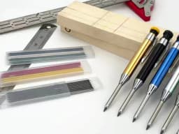 2.8mm Metal Solid Carpenter Mechanical Pencil With Holder Deep Hole Mechanical Marker Stand Pocket Clip Pencil Tool Woodworker
