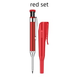 2.8mm Metal Solid Carpenter Mechanical Pencil With Holder Deep Hole Mechanical Marker Stand Pocket Clip Pencil Tool Woodworker
