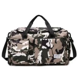 Travel Bag Women's Handbag Leopard Zebra Camouflage Waterproof Large Pull Rod Boarding Fitness Dry Wet Separation Luggage Bag