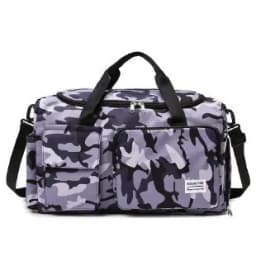 Travel Bag Women's Handbag Leopard Zebra Camouflage Waterproof Large Pull Rod Boarding Fitness Dry Wet Separation Luggage Bag