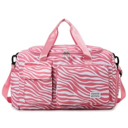 Travel Bag Women's Handbag Leopard Zebra Camouflage Waterproof Large Pull Rod Boarding Fitness Dry Wet Separation Luggage Bag