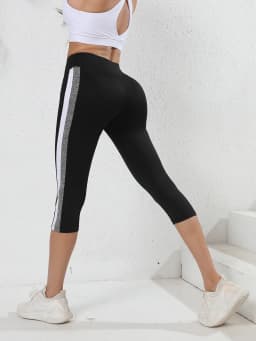 Women's Capri High Waist Leggings Tummy Control Fitness Yoga Pants