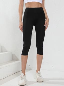 Women's Capri High Waist Leggings Tummy Control Fitness Yoga Pants