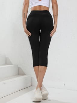 Women's Capri High Waist Leggings Tummy Control Fitness Yoga Pants