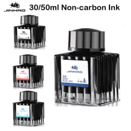 JINHAO 30/50ml Fountain Pen Ink Cartridge Refill Glass Bottled Pen Non-carbon Ink Fountain Pen Office School Supplies Stationery