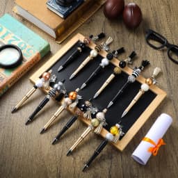 10Pcs Plastic Beadable Pens Bead Pens for DIY Making Kit for Pens Beaded Pens for Office School Kids Students Nurse
