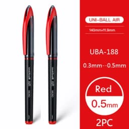 Uni Ball Air Micro Gel Rollerball Pen UBA-188 0.5/0.7MM Japanese Stationery Black Technology Straight Liquid Free Control Ink