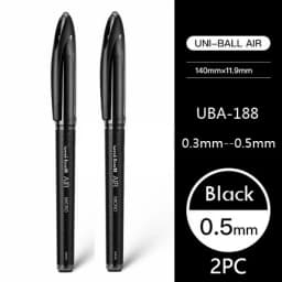 Uni Ball Air Micro Gel Rollerball Pen UBA-188 0.5/0.7MM Japanese Stationery Black Technology Straight Liquid Free Control Ink
