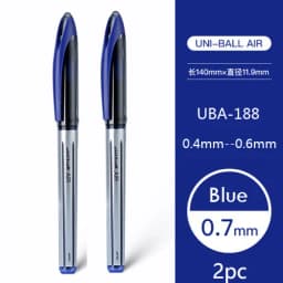 Uni Ball Air Micro Gel Rollerball Pen UBA-188 0.5/0.7MM Japanese Stationery Black Technology Straight Liquid Free Control Ink