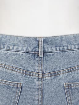 TWOTWINSTYLE Streetwear Short Pants For Women High Waist Solid Patchwork Raw Hem Denim Shorts Female Summer Clothing Fashion New