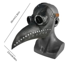 Halloween Costume Human Bird Beak Mask Plague Doctor Mask and Cape Set Role Play Costume Steampunk Photo Prop Gift