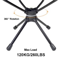 Outdoor Folding Chairs Rotatable Swivel Chair for Camping Lightweight Beach Fishing Chairs with Carry Bag for Picnic Hiking