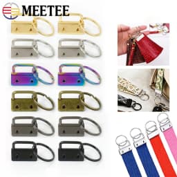 10/20Pcs 20/25/32mm Webbing Tail Clip Buckle Metal O Ring Clasp Keychain Bags Strap End Lock Stopper Buckles DIY Hardware Hook