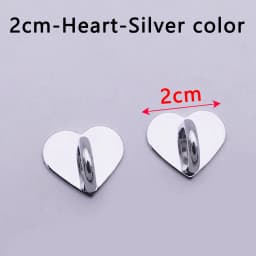 5PCS Kawaii Adhesive Metal Heart Phone Charm Holder Mobile Phone Case Finger Ring Stand Hook Buckle Charm Clasp Accessory String
