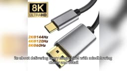 USB-C to DisplayPort Cable 8K@60 DP Type C 3.1 to 4K 120Hz Display Port 1.4 Cable Thunderbolt 3 For MacBook Air Pro Samsung Dex
