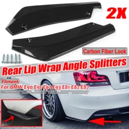 2Pcs Rear Bumper Lip Wrap Angle Diffuser Splitter Canard For BMW X5 X7 E46 E91 E90 E93 E81 E82 E87 E60 E65 Notice Size!!!