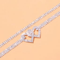 Beautiful Dazzling Cubic Zirconia Chain Anklet for Women Fashion Silver Color Ankle Bracelet Barefoot Sandals Foot Jewelry