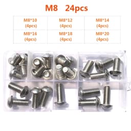 304 Stainless Steel Hexagon Hex Socket Head Button Allen Screw Set M2 M2.5 M3 M4 M5 M6 M8 M10 Allen Hex Socket Button Head Screw