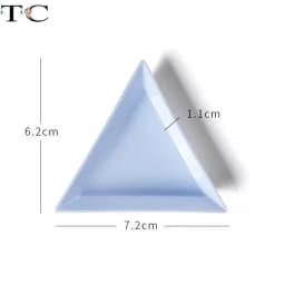5/10Pcs Plastic Triangle Nail Tray Nail Art Rhinestone Glitter Box Plate Tray Holder Storage Container Manicure Tools