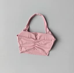 Summer New Sexy Hanging Neck with Chest Pads, Beautiful Back Sports Bra, Women's Light Luxury Fashion, Unique Pleated Sports Bra