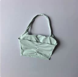 Summer New Sexy Hanging Neck with Chest Pads, Beautiful Back Sports Bra, Women's Light Luxury Fashion, Unique Pleated Sports Bra