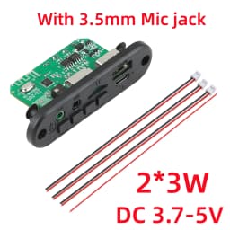DC 5V 10W Bluetooth 5.0 Stereo DIY Car MP3 Player Decoder Board 2*5W Amplifier Wireless FM Radio Module TF USB Handsfree Call