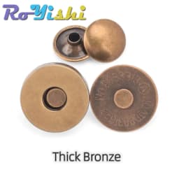 10 Sets Metal Double Rivet Magnetic Clasps Buttons Fastener Bag Press Buckle Purses Handbag Clothes DIY 14/18mm