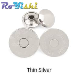 10 Sets Metal Double Rivet Magnetic Clasps Buttons Fastener Bag Press Buckle Purses Handbag Clothes DIY 14/18mm
