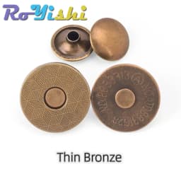 10 Sets Metal Double Rivet Magnetic Clasps Buttons Fastener Bag Press Buckle Purses Handbag Clothes DIY 14/18mm