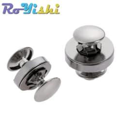 10 Sets Metal Double Rivet Magnetic Clasps Buttons Fastener Bag Press Buckle Purses Handbag Clothes DIY 14/18mm