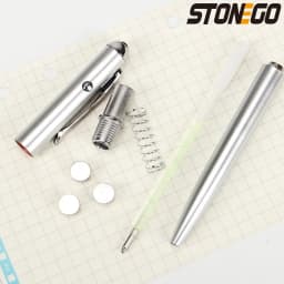 STONEGO Invisible Ink Pen Novelty Plastic Material Ballpoint Pens With Uv Light Magic Secret Ballpoint