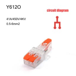 High Power 6mm² Fast Wire Electrical Connectors Universal Compact Splitter Push-in Cable Wire Connector Fast Terminal Block