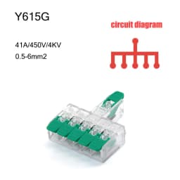 High Power 6mm² Fast Wire Electrical Connectors Universal Compact Splitter Push-in Cable Wire Connector Fast Terminal Block