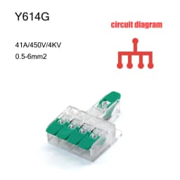 High Power 6mm² Fast Wire Electrical Connectors Universal Compact Splitter Push-in Cable Wire Connector Fast Terminal Block