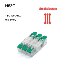 High Power 6mm² Fast Wire Electrical Connectors Universal Compact Splitter Push-in Cable Wire Connector Fast Terminal Block