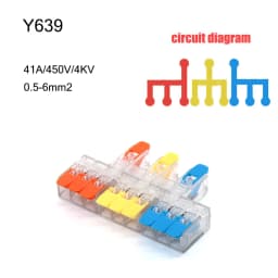 High Power 6mm² Fast Wire Electrical Connectors Universal Compact Splitter Push-in Cable Wire Connector Fast Terminal Block