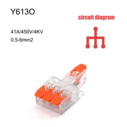 High Power 6mm² Fast Wire Electrical Connectors Universal Compact Splitter Push-in Cable Wire Connector Fast Terminal Block