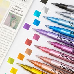 GN 12 Colors Metallic Waterproof Permanent Marker Pens for DIY Epoxy Resin Mold Drawing Supplies Craft Graffiti Marker Pen