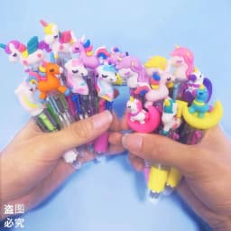 10Pcs/Lot Kawaii Unicorn Mini 4 Colors Ballpoint Pens Cartoon Cute Pony Ball Pen Kids School Stationery Office Supplies Gifts