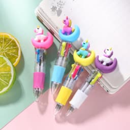 10Pcs/Lot Kawaii Unicorn Mini 4 Colors Ballpoint Pens Cartoon Cute Pony Ball Pen Kids School Stationery Office Supplies Gifts