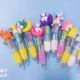 10Pcs/Lot Kawaii Unicorn Mini 4 Colors Ballpoint Pens Cartoon Cute Pony Ball Pen Kids School Stationery Office Supplies Gifts