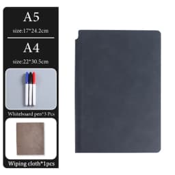A4/A5 Erasable Whiteboard Notebook Set, With Wiping Cloth And Whiteboard Marker, Office Meeting Notes Student Writing Board