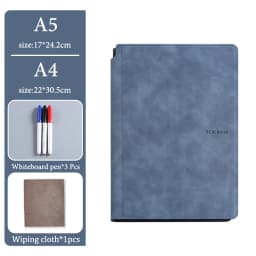 A4/A5 Erasable Whiteboard Notebook Set, With Wiping Cloth And Whiteboard Marker, Office Meeting Notes Student Writing Board
