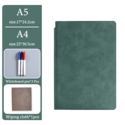 A4/A5 Erasable Whiteboard Notebook Set, With Wiping Cloth And Whiteboard Marker, Office Meeting Notes Student Writing Board