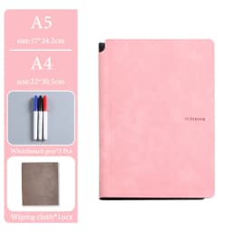 A4/A5 Erasable Whiteboard Notebook Set, With Wiping Cloth And Whiteboard Marker, Office Meeting Notes Student Writing Board