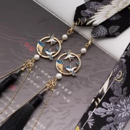 hair ornament bow headdress holiday gift original Hanfu accessories ribbon Antique hair band super fairy bunch  hanfu hairband