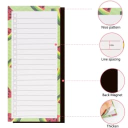50 Sheets Magnetic Fridge Stick Notepad Grocery Shopping List Notepads Thick Paper Magnet Pad To Do List For Refrigerator