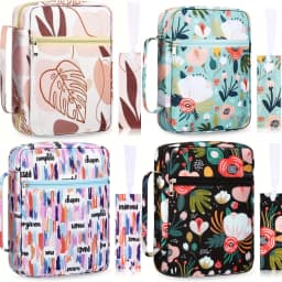 Bible Cover, Bible Cover Women's Bible Bag with Bookmarks Portable Bible Carrying Case for Girls as a Catholic Christian Gift, L
