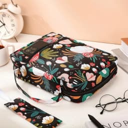 Bible Cover, Bible Cover Women's Bible Bag with Bookmarks Portable Bible Carrying Case for Girls as a Catholic Christian Gift, L