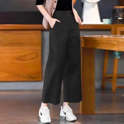 ZANZEA Korean Office Straight Long Pants Women Summer Solid Double Buckle Mid-rise Pantalon 2024 Vintage Loose Wide Leg Trousers